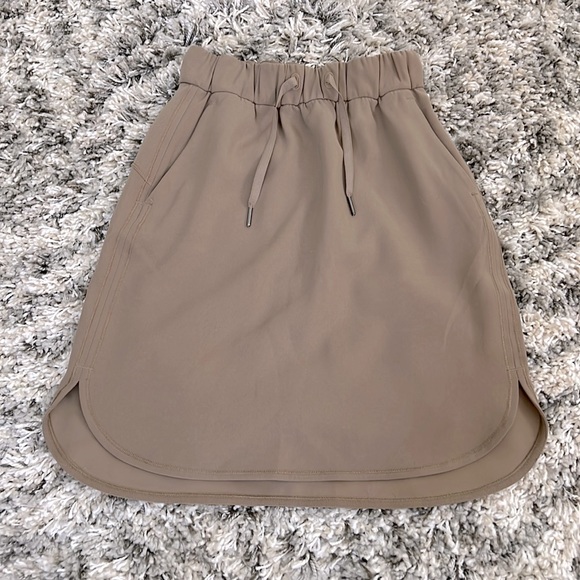 Lululemon Khaki Drawstring Skirt - Picture 1 of 5